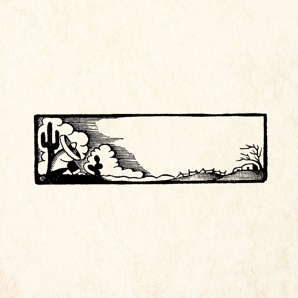 StampaFe Siesta Plate Southwest Rubber Art Stamp