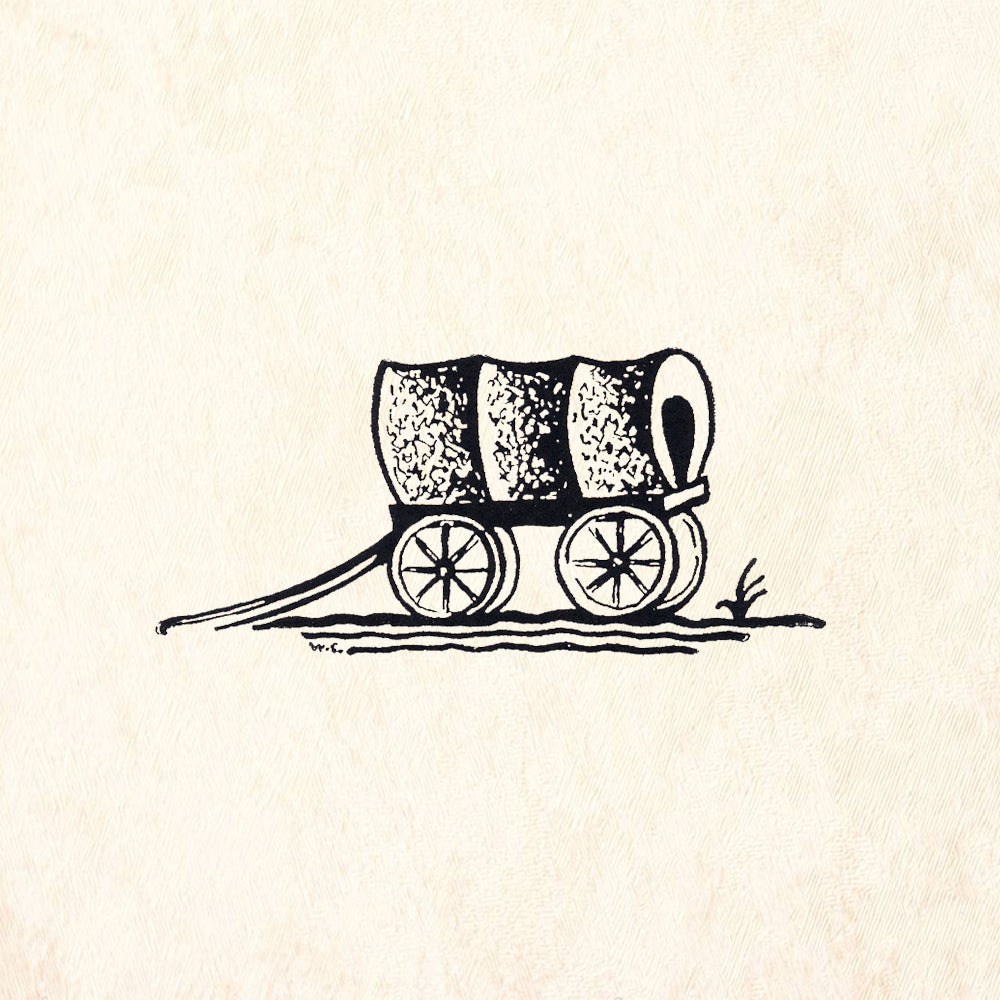 StampaFe Covered Wagon Vintage Rubber Art Stamp