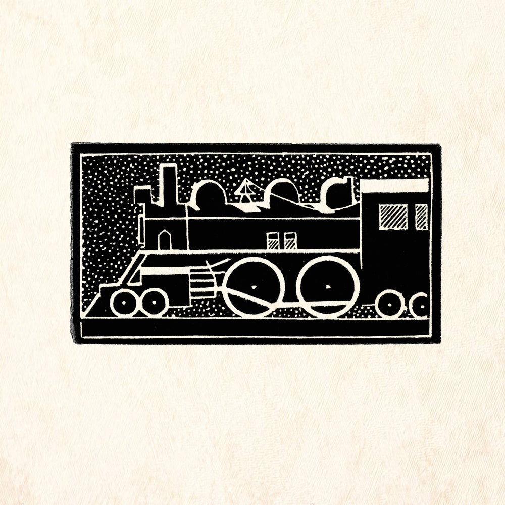 StampaFe Train Vintage Rubber Art Stamp