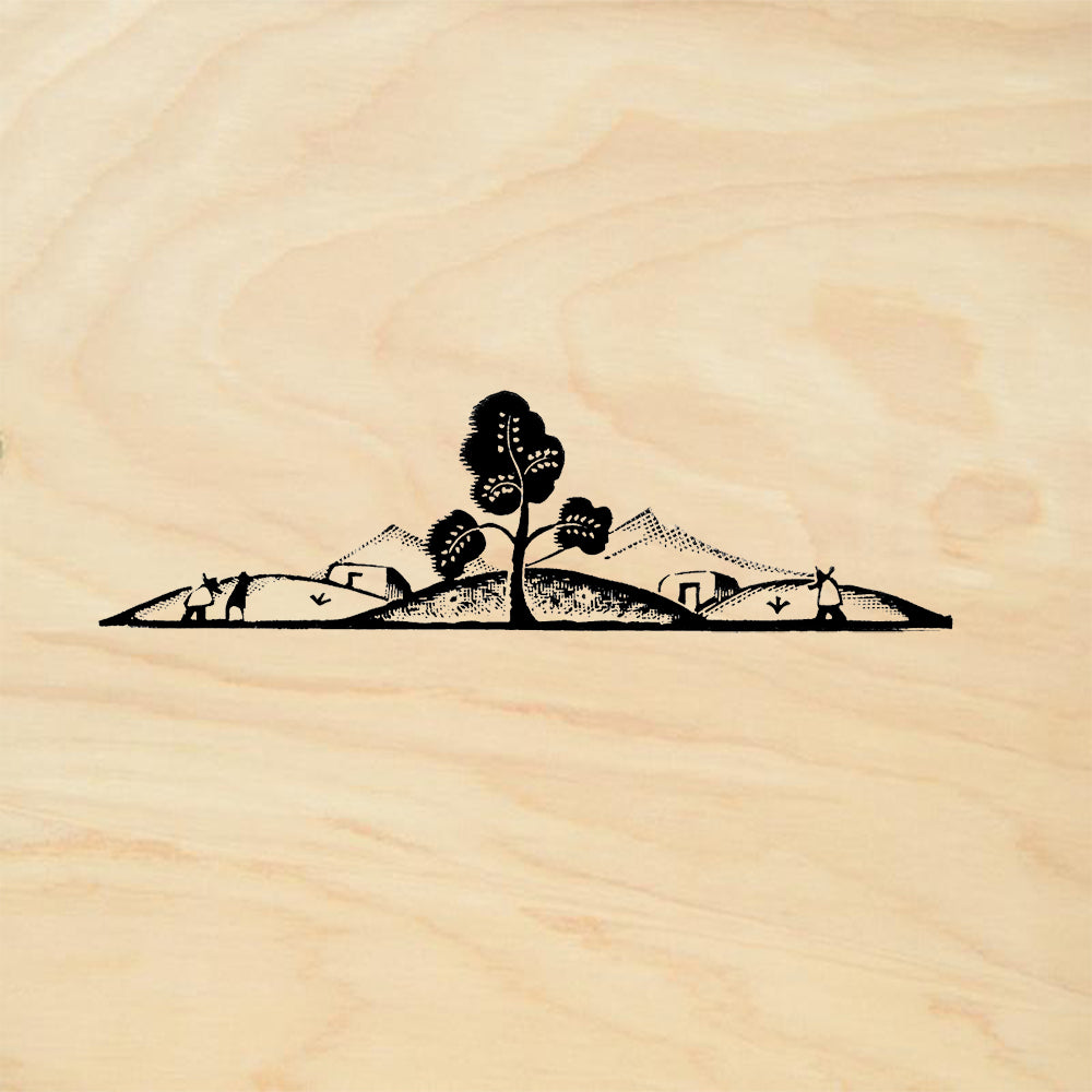 StampaFe Village Tree Southwest Rubber Art Stamp