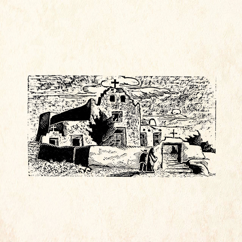 StampaFe Church One Southwest Rubber Art Stamp