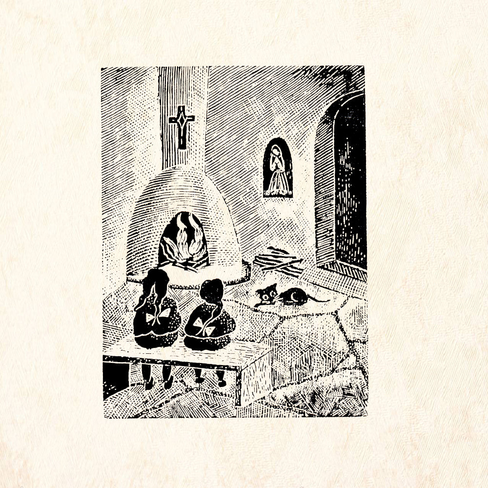 StampaFe Kiva Fireplace Southwest Rubber Art Stamp