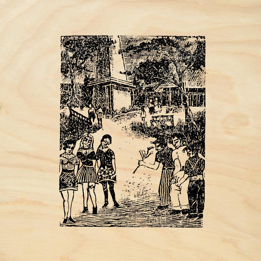 StampaFe Santa Fe Plaza Travel Rubber Art Stamp