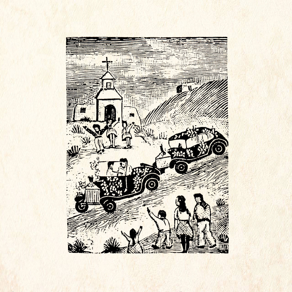 StampaFe Wedding Southwest Folk Art Rubber Art Stamp