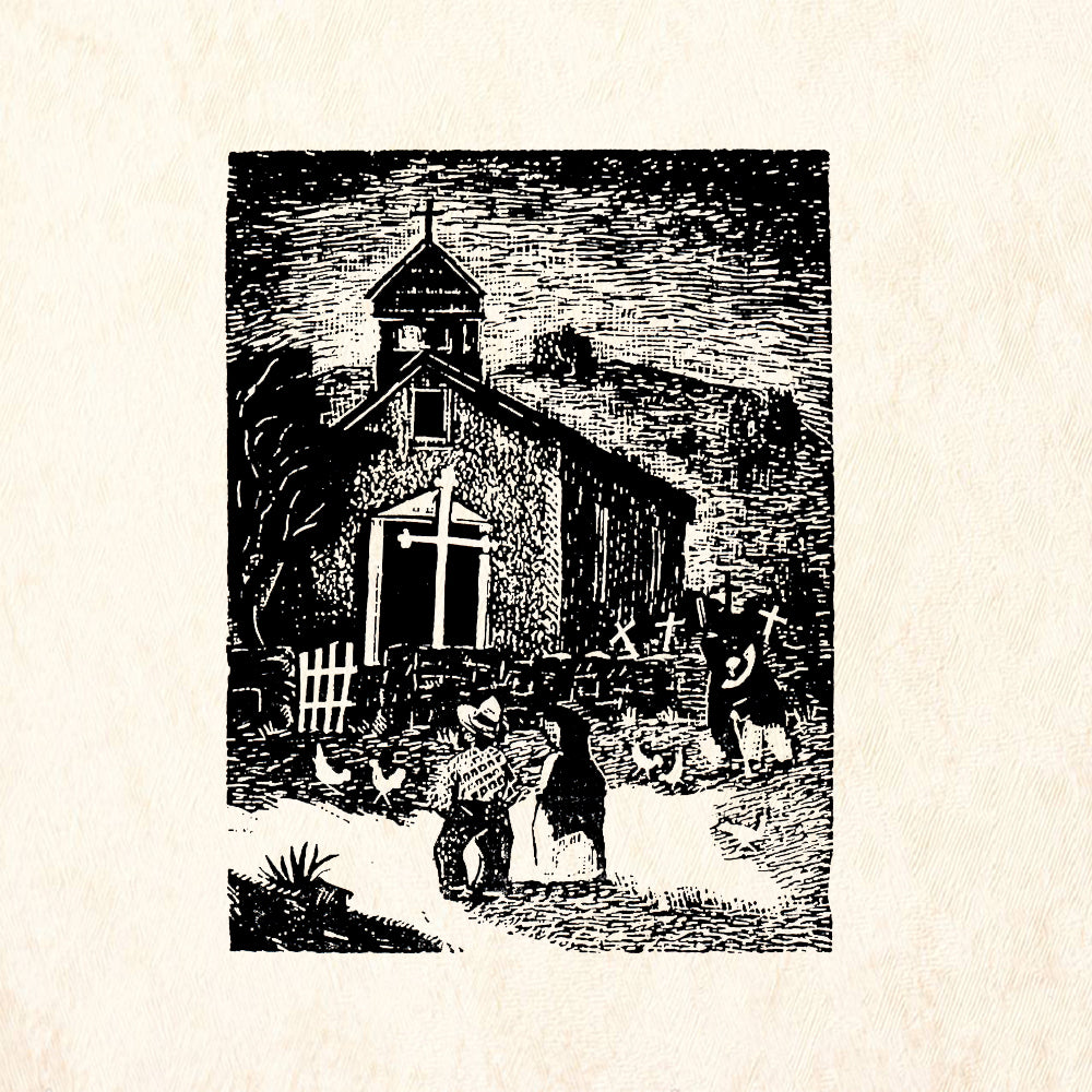 StampaFe Glorieta Chapel Southwest Rubber Art Stamp