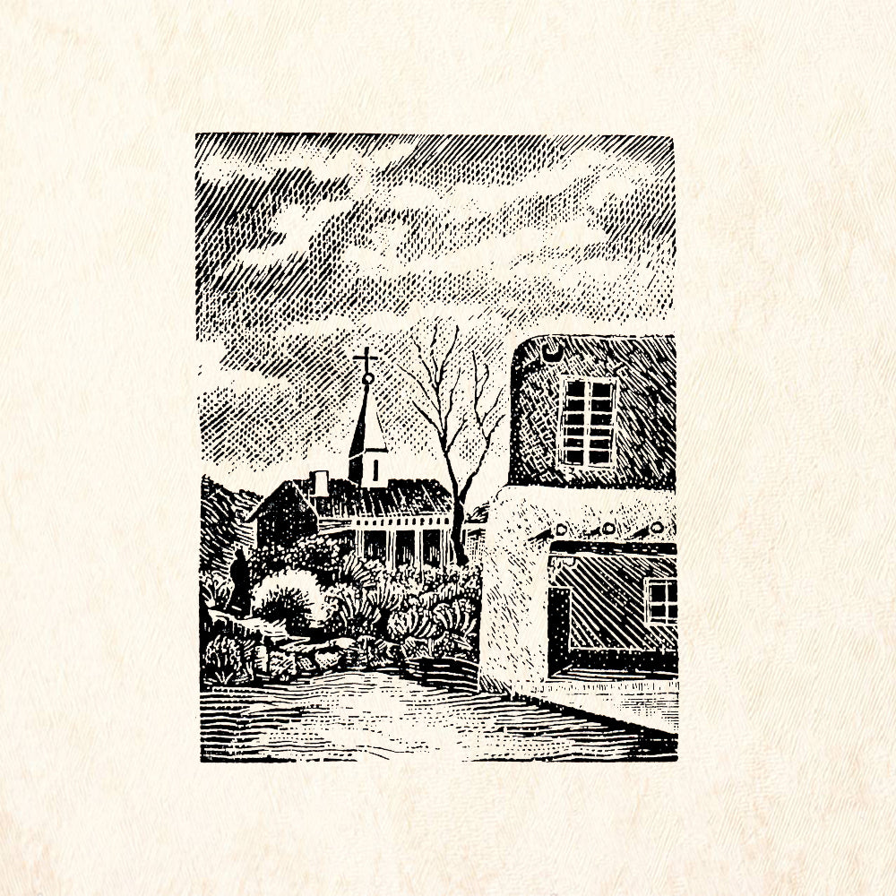 StampaFe Lamy Chapel Southwest Travel Rubber Art Stamp