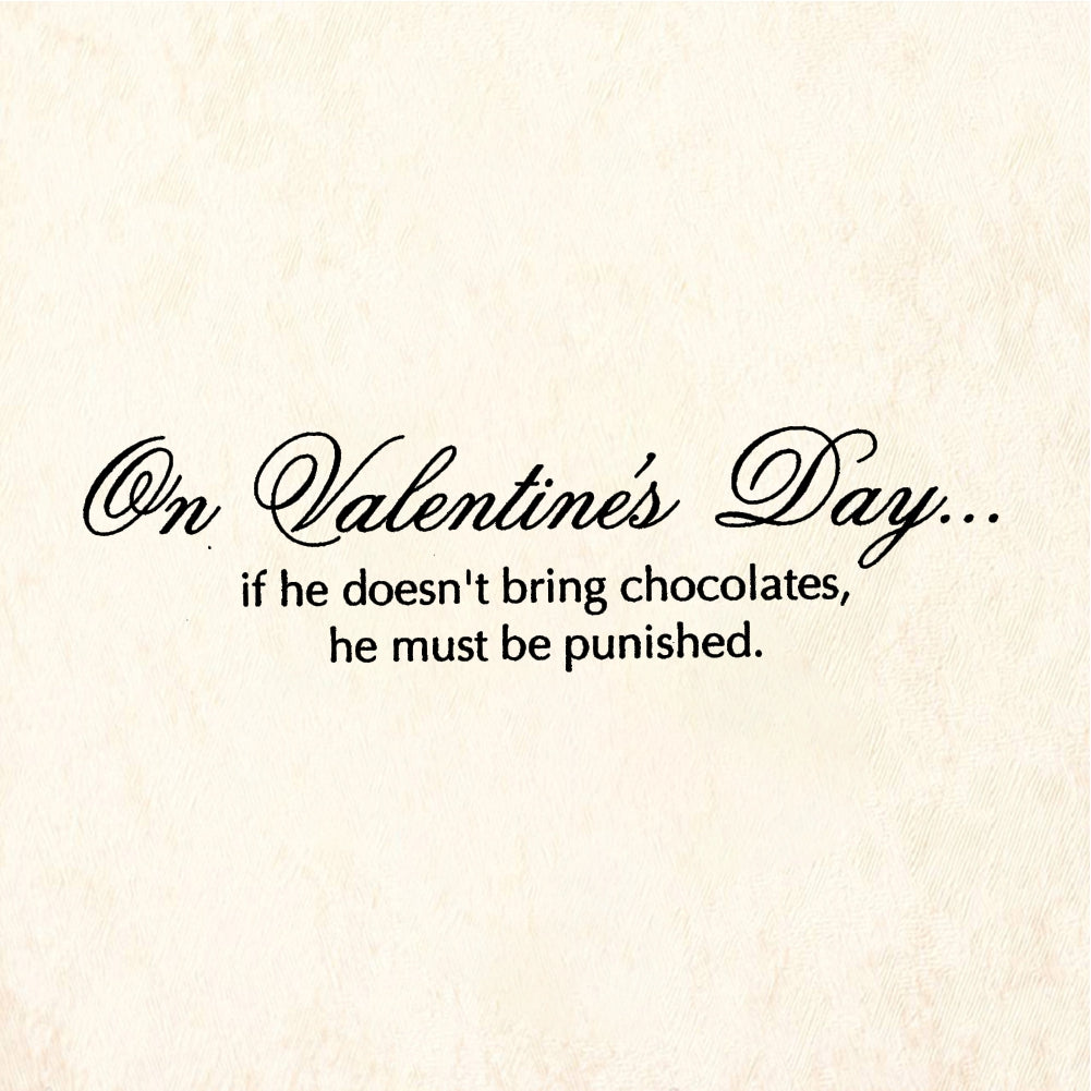 StampaFe On Valentine's Day - Rubber Stamp 2.75 x 1
