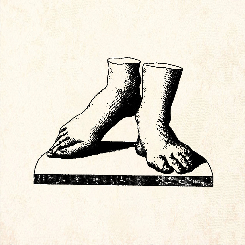StampaFe Somebody's feet Bare Feet - Rubber Stamp 1.75 x 1