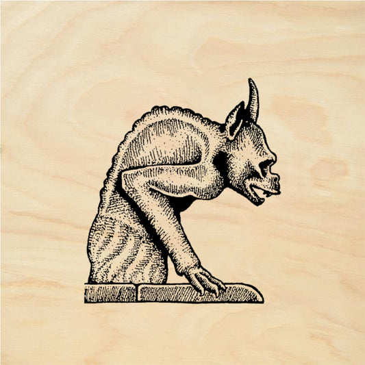 StampaFe Hunchback Gargoyle, sm. Gargoyle - Rubber Stamp 1.25 x 1.75