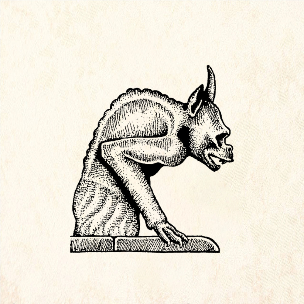 StampaFe Hunchback Gargoyle Rubber Stamp 1.25 x 1.25