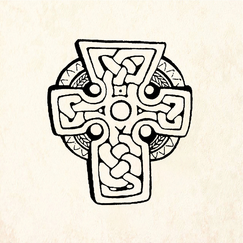 StampaFe Celtic Cross Knotwork Rubber Art Stamp