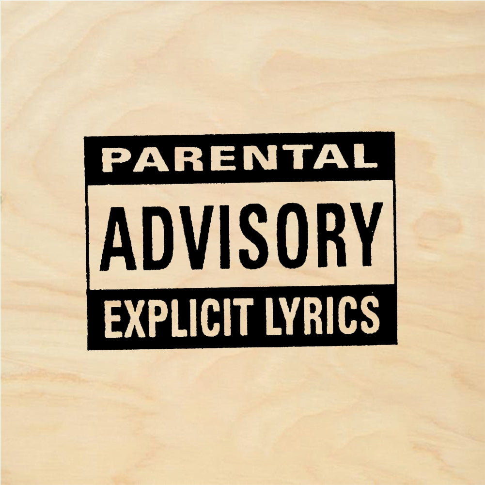 StampaFe PARENTAL ADVISORY EXPLICIT Parental Advisory - Rubber Stamp 1.5 x 1.25