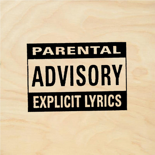 StampaFe PARENTAL ADVISORY EXPLICIT Parental Advisory - Rubber Stamp 1.5 x 1.25