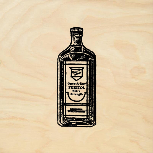 StampaFe Fukitol Medicine Bottle - Rubber Stamp 0.5 x 1.75