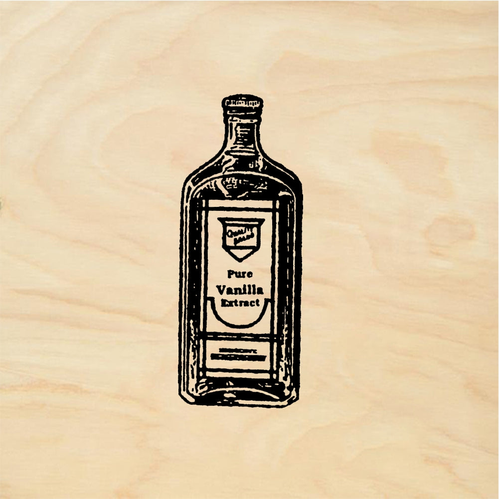 StampaFe Vanilla Bottle - Rubber Stamp 0.25 x 1.25