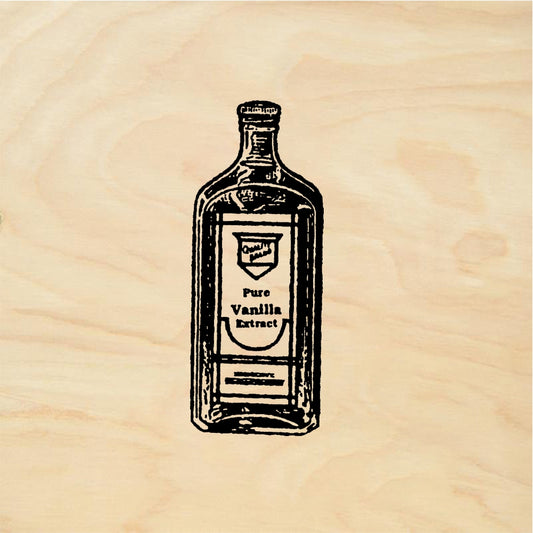 StampaFe Vanilla Bottle - Rubber Stamp 0.25 x 1.25