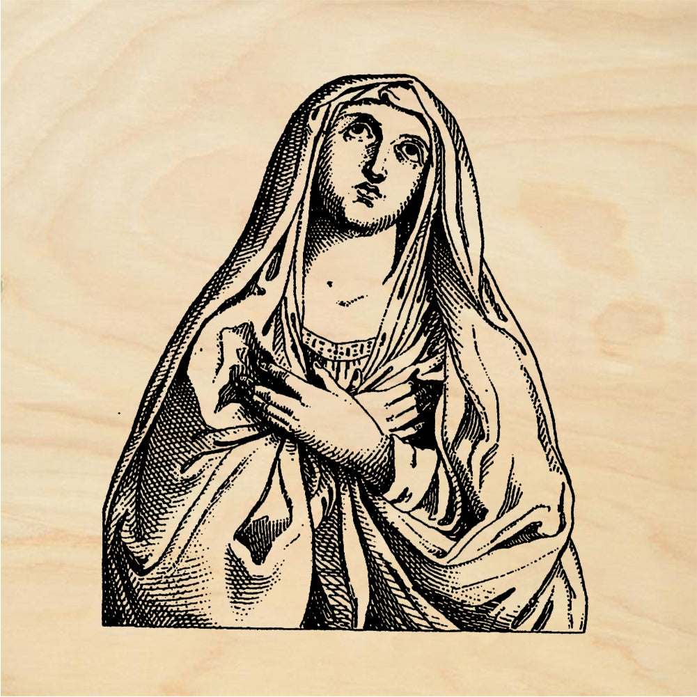 StampaFe Saint Mary Saint Virgin Rubber Stamp 1 x 2
