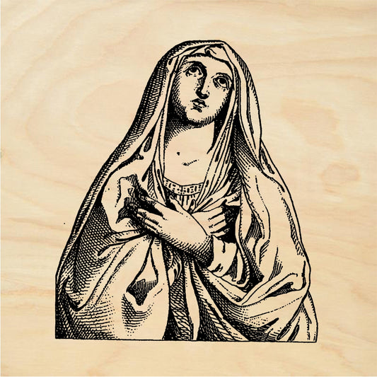 StampaFe Saint Mary Saint Virgin Rubber Stamp 1 x 2