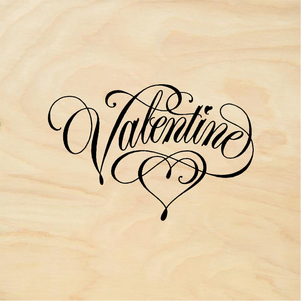 StampaFe Valentine the word - Rubber Stamp 2.25 x 1