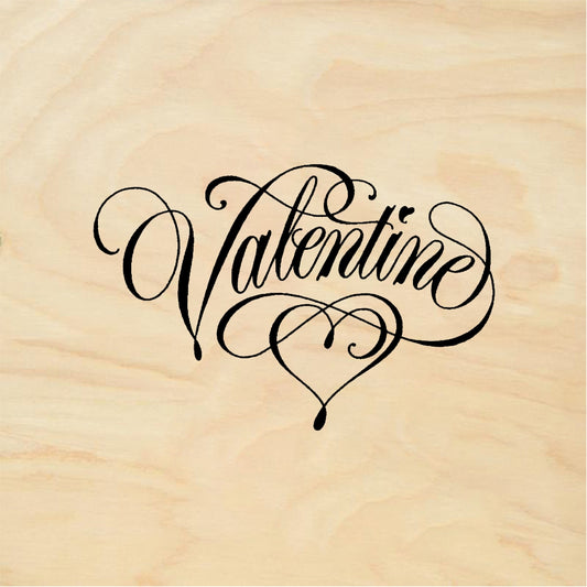 StampaFe Valentine the word - Rubber Stamp 2.25 x 1
