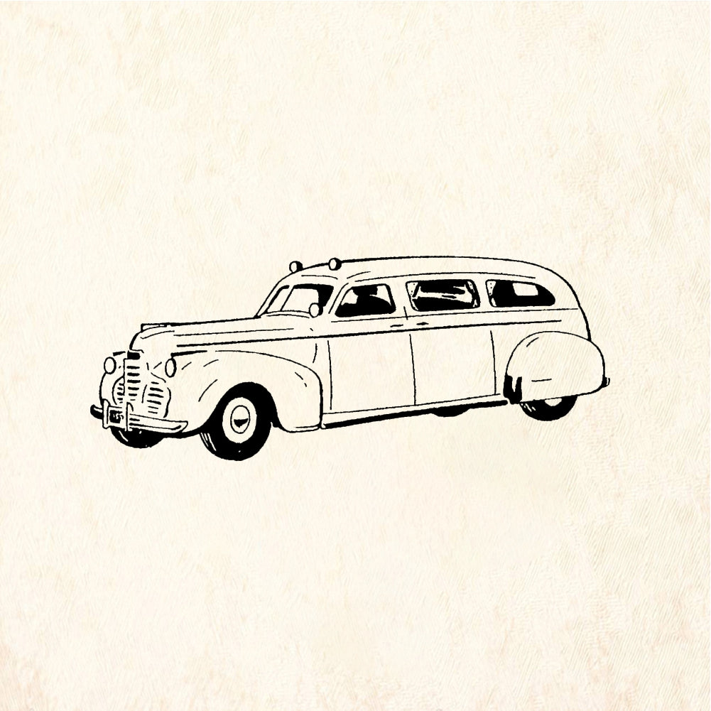 StampaFe Chevy Ambulance - Rubber Stamp 2.25 x 1.5
