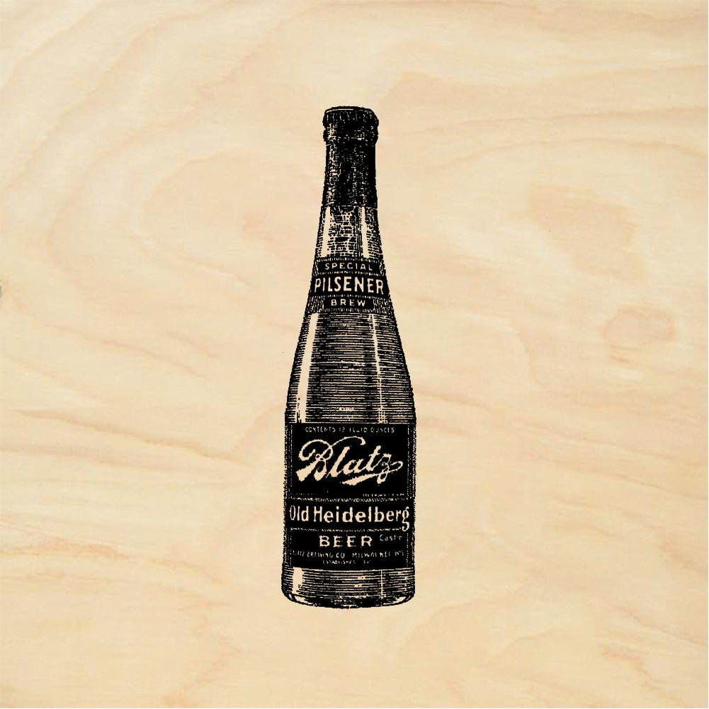 StampaFe Blatz Beer Bottle - Rubber Stamp 1 x 2.25