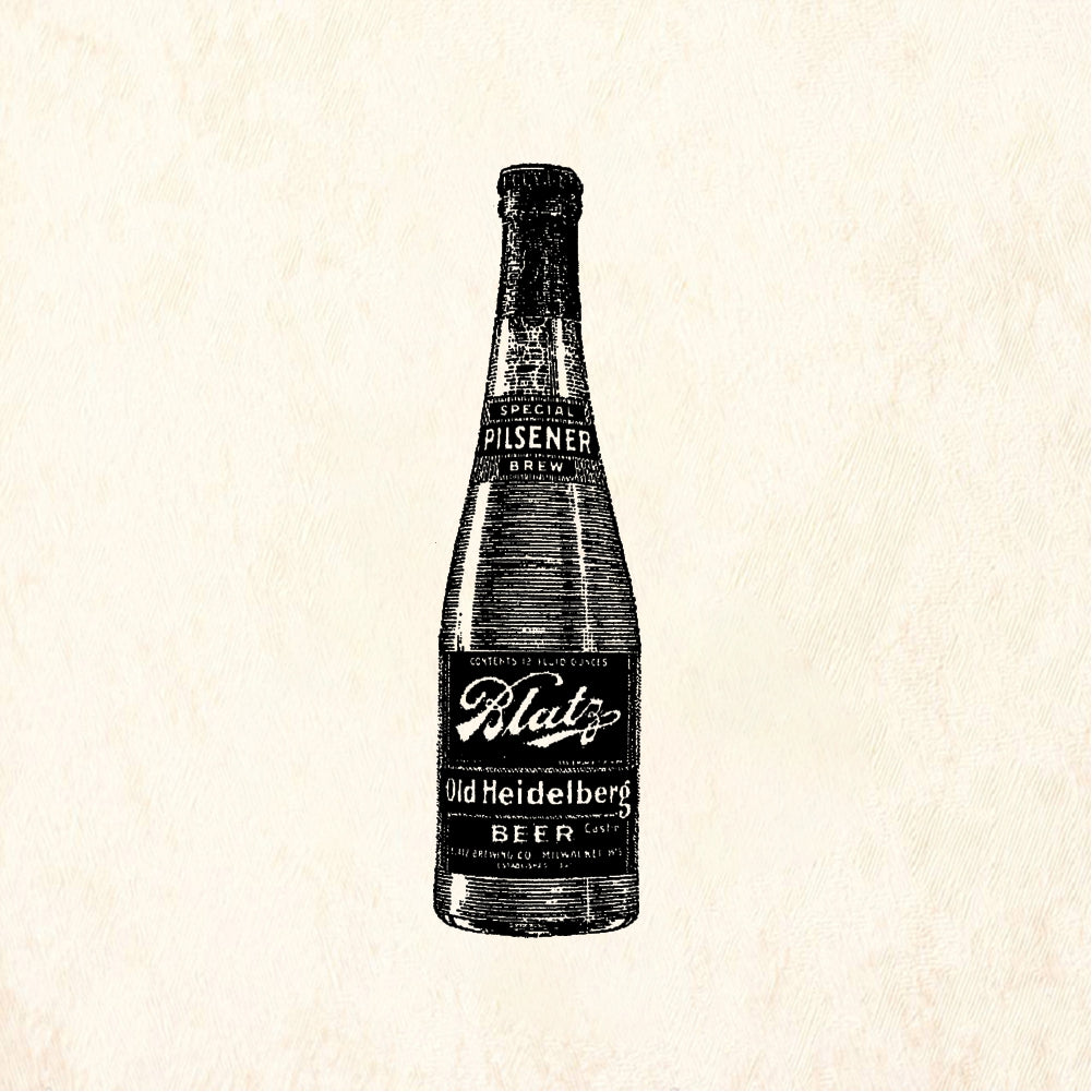 StampaFe Blatz Beer Bottle - Rubber Stamp 1 x 2.25
