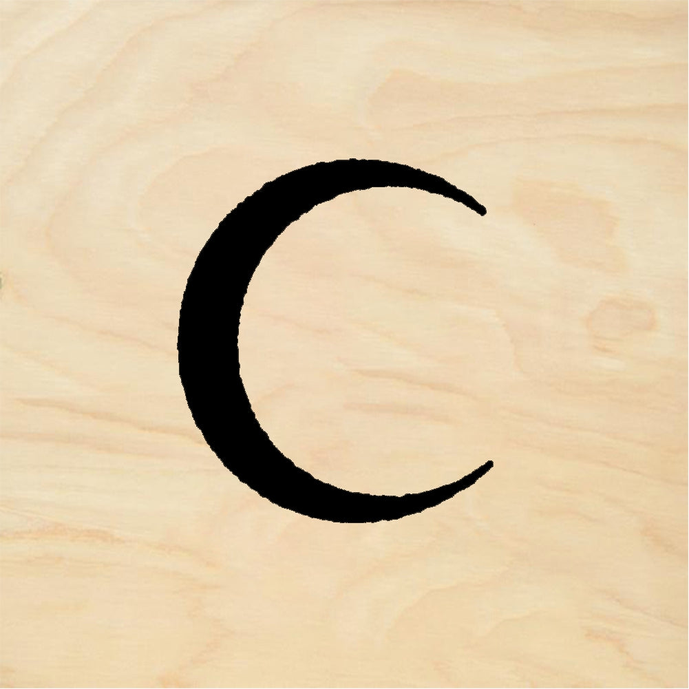 StampaFe Crescent, small. - Rubber Stamp 0.25 x 0.5