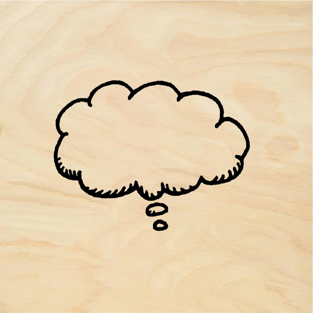 StampaFe Thought balloon, sm. Small Thought Balloon - Rubber Stamp 1 x 0.75