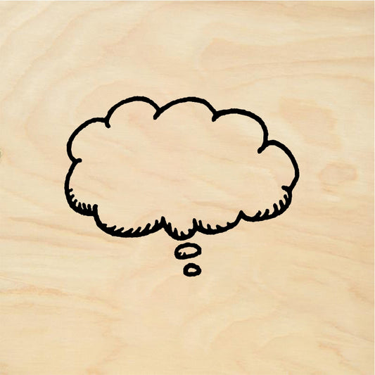 StampaFe Thought balloon, sm. Small Thought Balloon - Rubber Stamp 1 x 0.75