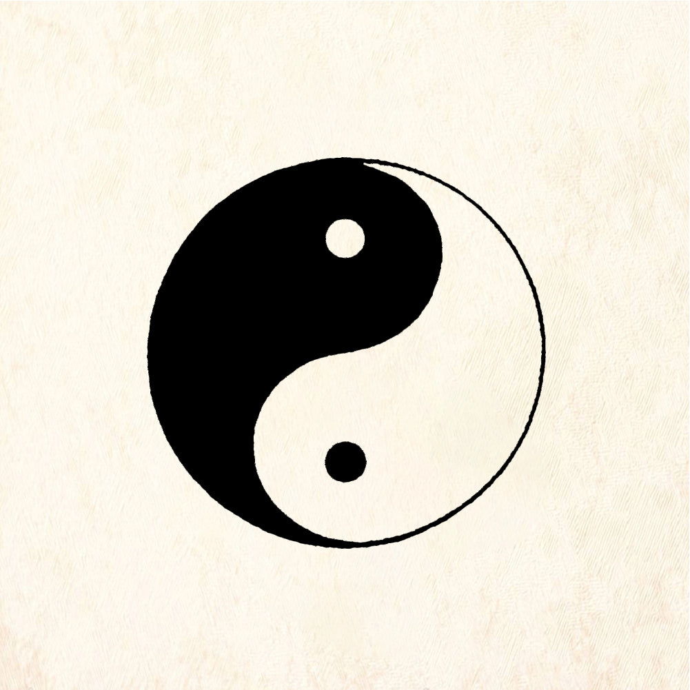 StampaFe Yin yang, large. - Rubber Stamp 1 x 0.75