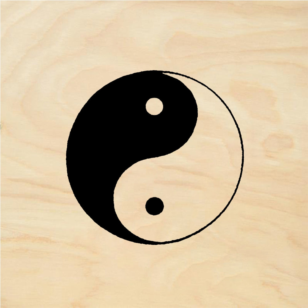 StampaFe Yin yang, large. - Rubber Stamp 1 x 0.75