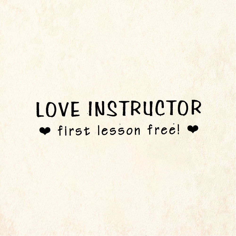 StampaFe LOVE INSTRUCTOR - Rubber Stamp 1.75 x 1