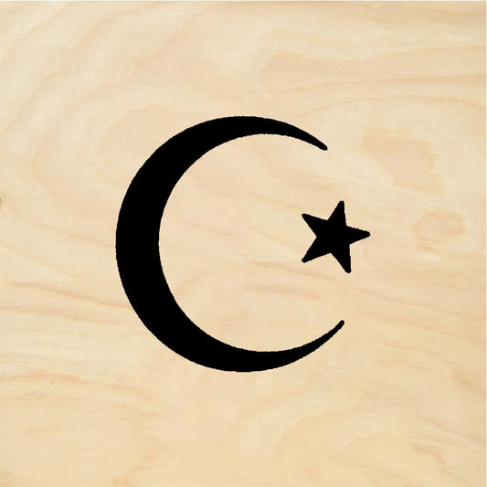 StampaFe Crescents & stars, small. - Rubber Stamp 1.25 x 1