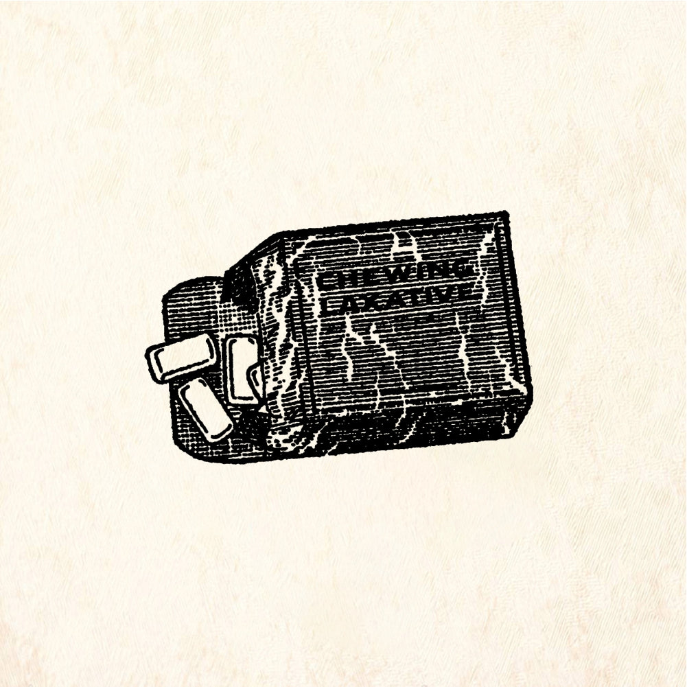 StampaFe Chewing laxative - Rubber Stamp 1.75 x 0.5