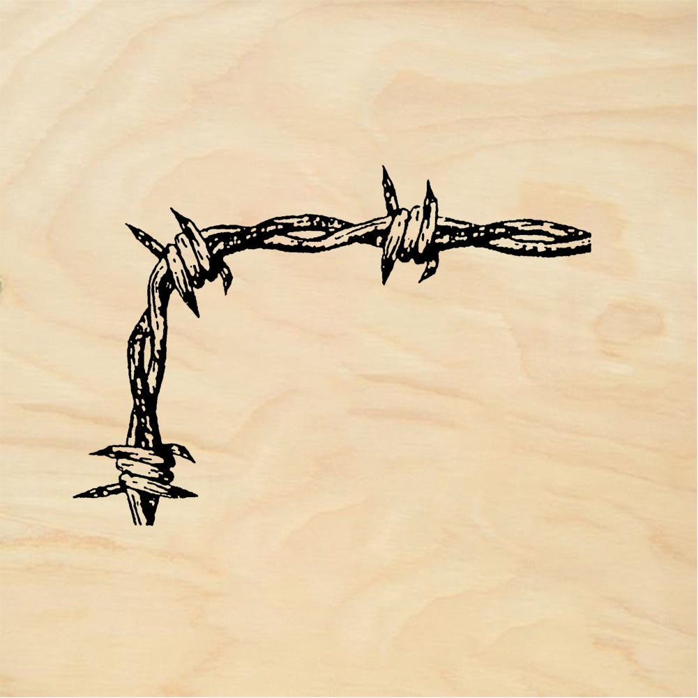 StampaFe Bent barbed wire, sm. - Rubber Stamp 2 x 0.5