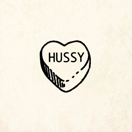 StampaFe Candy Heart: Hussy - Rubber Stamp 0.5 x 0.25