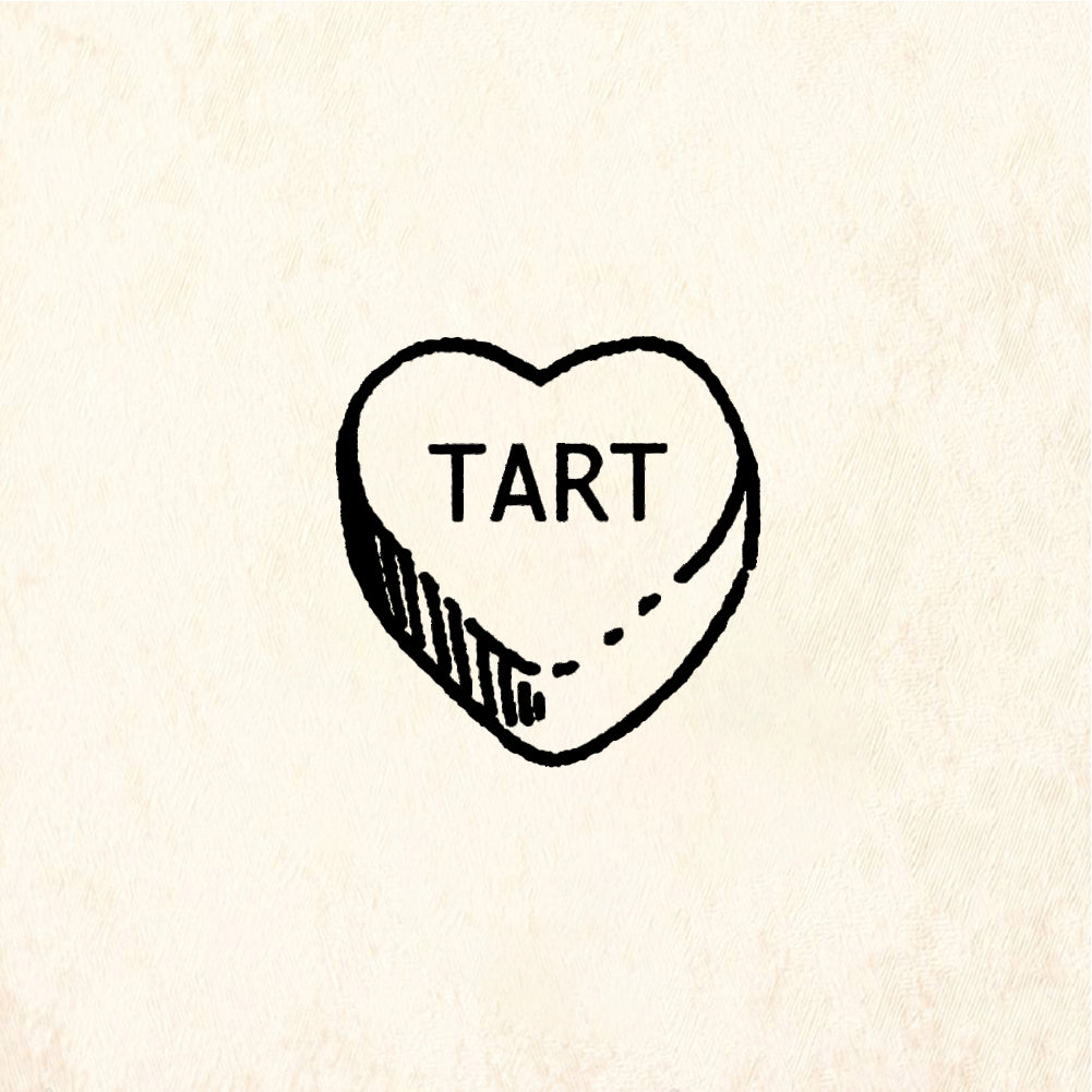 StampaFe Candy Heart: Tart - Rubber Stamp 0.5 x 0.5