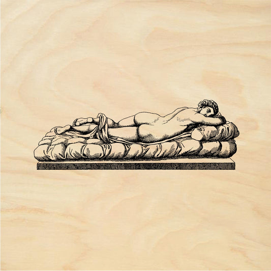 StampaFe Lounging lady - Rubber Stamp 2.75 x 0.5