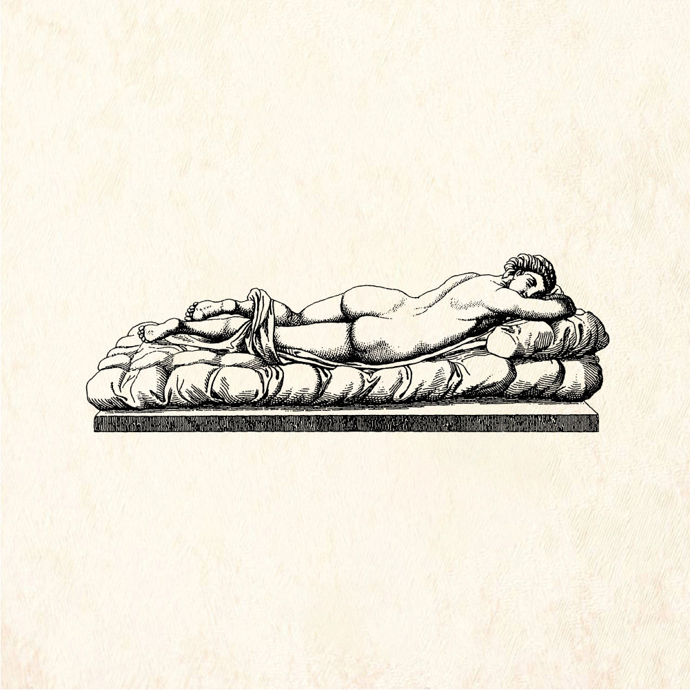 StampaFe Lounging lady - Rubber Stamp 2.75 x 0.5