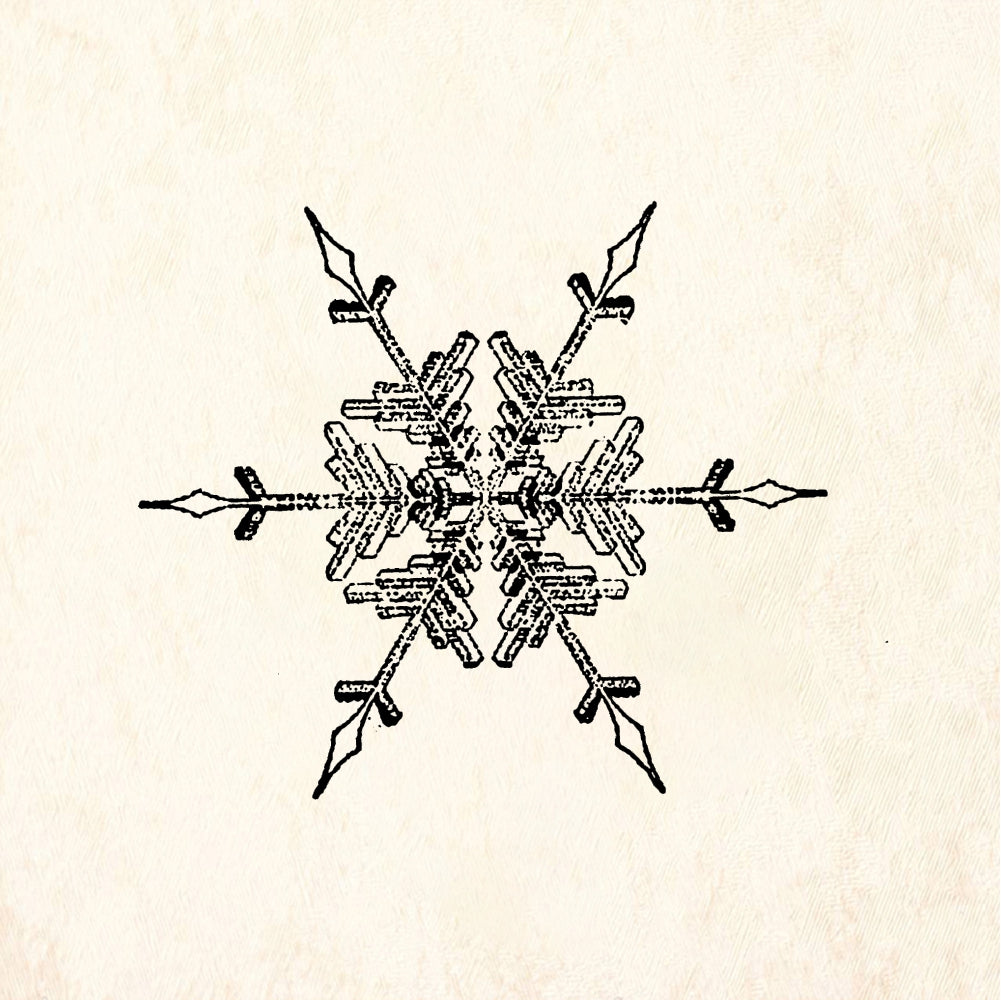 StampaFe Snowflake #7 Snowflake Seven - Rubber Stamp 1 x 1