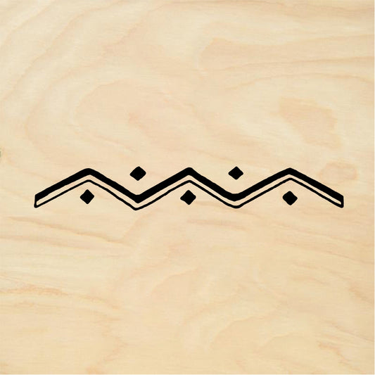 StampaFe Zigzag & dots Zigzag and Dots - Rubber Stamp 2.75 x 0.5