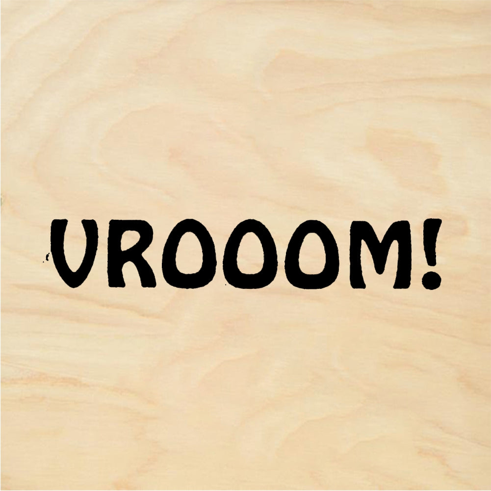 StampaFe VROOOM! Vroom Car Text - Rubber Stamp 1.75 x 0.5