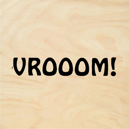 StampaFe VROOOM! Vroom Car Text - Rubber Stamp 1.75 x 0.5