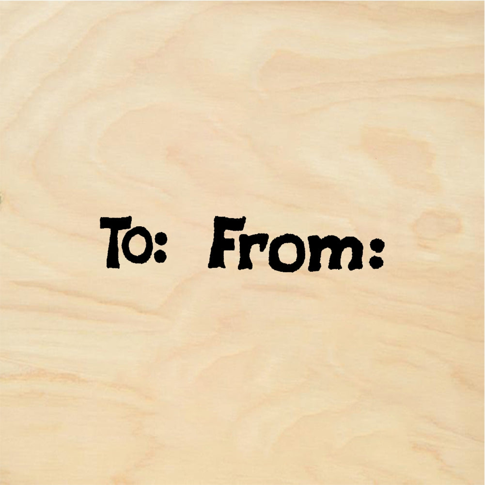 StampaFe To: From: carved, 2 stamps To From Carved - Rubber Stamp 2 x 0.5