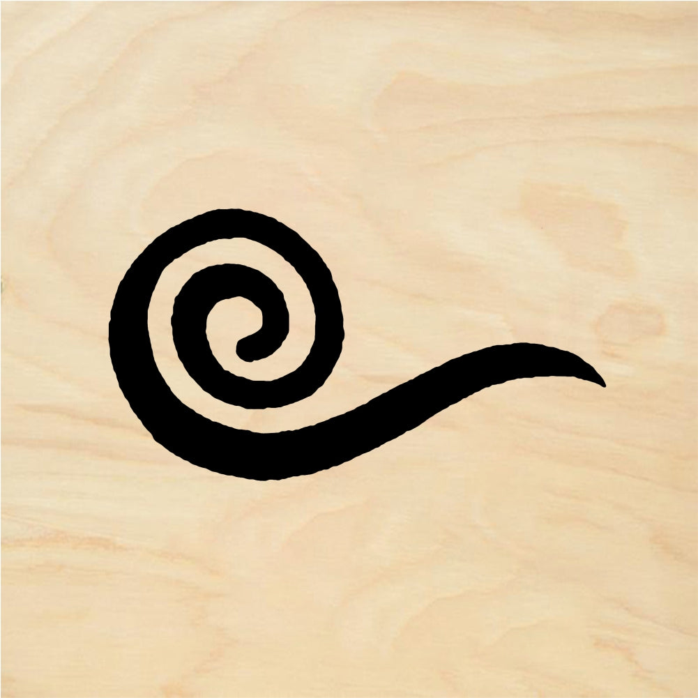 StampaFe Swirlette, med. Medium Swirlette - Rubber Stamp 1.5 x 1.25