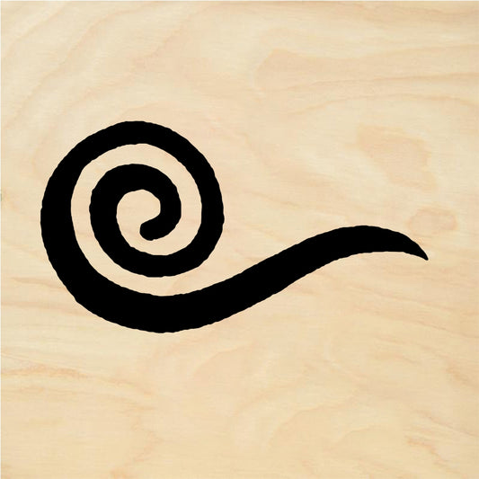 StampaFe Swirlette, lg. Large Swirlette - Rubber Stamp 1 x 0.75