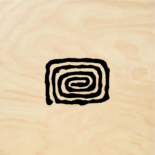 StampaFe Rectangle Spiral, tiny - Rubber Stamp 1.25 x 0.75