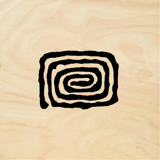 StampaFe Rectangle Spiral, sm. - Rubber Stamp 1.25 x 1