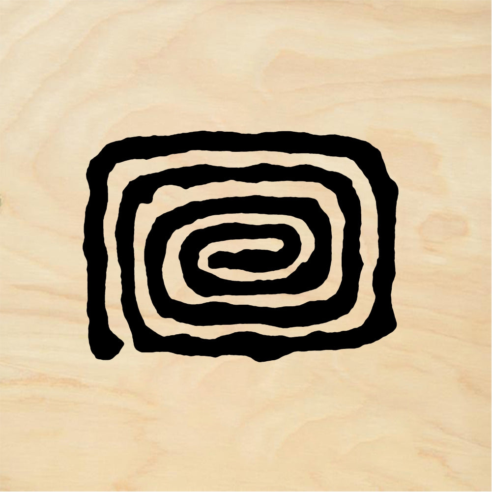 StampaFe Rectangle Spiral, med. - Rubber Stamp 2.5 x 1.25